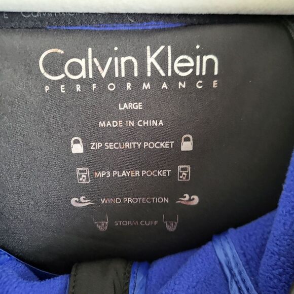 Calvin Klein Performance Jacket Hood Quarter Zip Black Kangaroo Pocket L - Picture 5 of 10